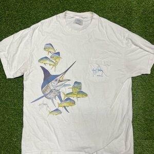 Guy Harvey White Graphic T-Shirt
